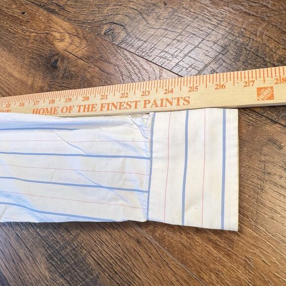 MENS ABERCROMBIE & FITCH MUSCLE FIT BUTTON DOWN SHIRT SIZE S WHITE BLUE PINK - Picture 6 of 7